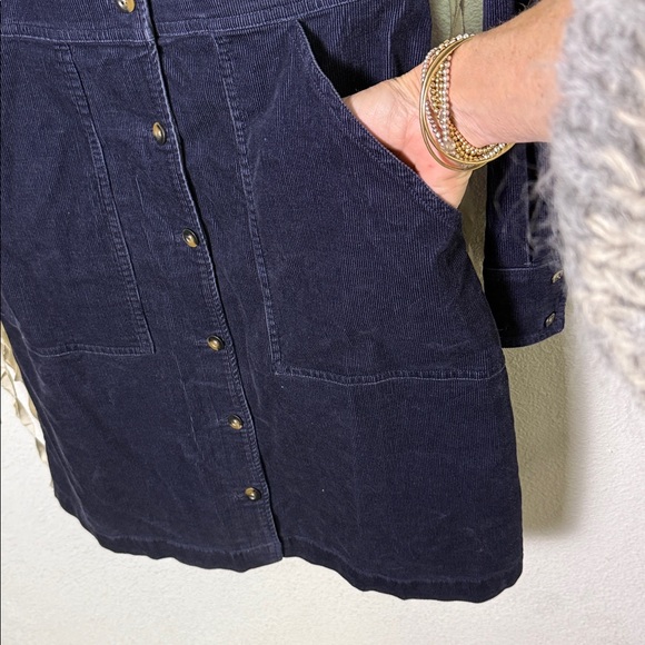Boden Amanda Corduroy Short Dress Size 8R in Navy - Picture 5 of 15